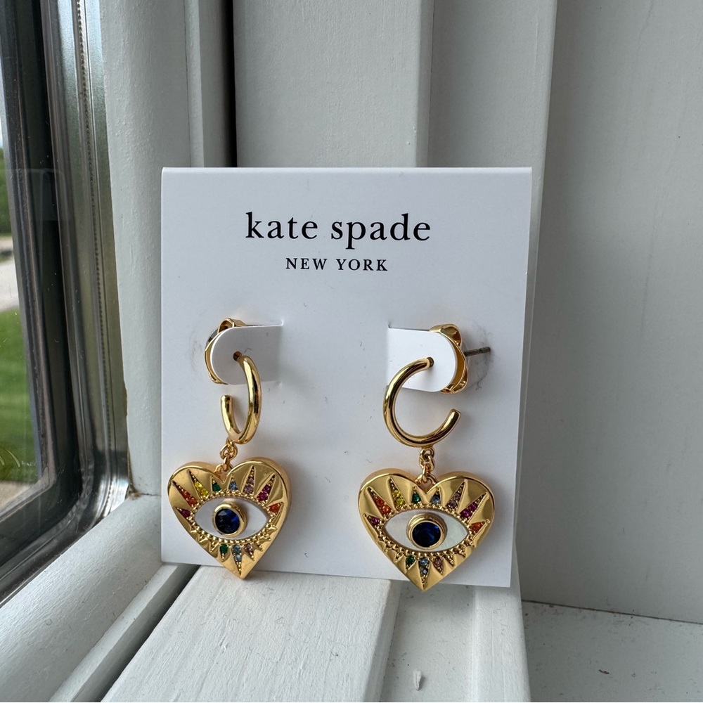 NEW Kate Spade Gold Heart Earrings